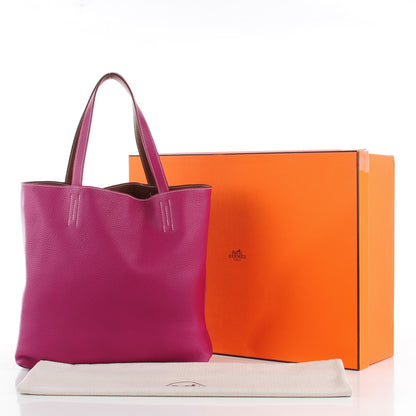 Hermes Taurillon Clemence Double Sens 36 Reversible Tote Marron Tosca 8 of 8