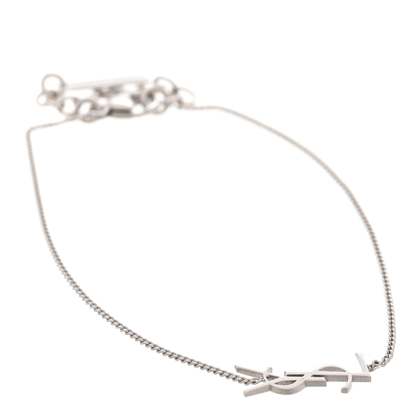 Brass Monogram Charm Bracelet Silver