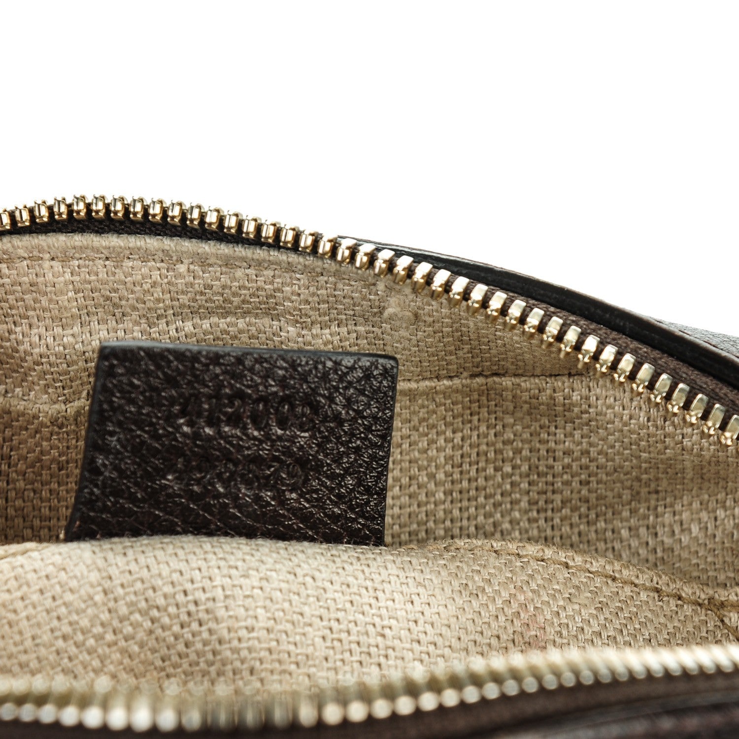 Gucci GG Supreme Monogram Web Small Webby Bee Shoulder Bag Dark Brown 7 of 7
