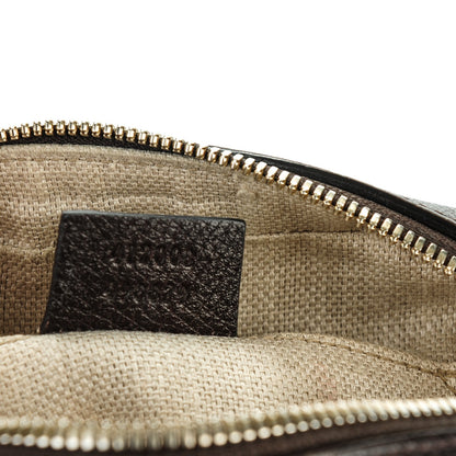 Gucci GG Supreme Monogram Web Small Webby Bee Shoulder Bag Dark Brown 7 of 7