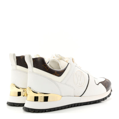 Louis Vuitton Calfskin Monogram Run Away Sneakers 37.5 White 5 of 9
