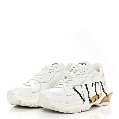 Valentino Garavani Calfskin VLTN Womens Bounce Sneakers 38.5 White 3 of 9