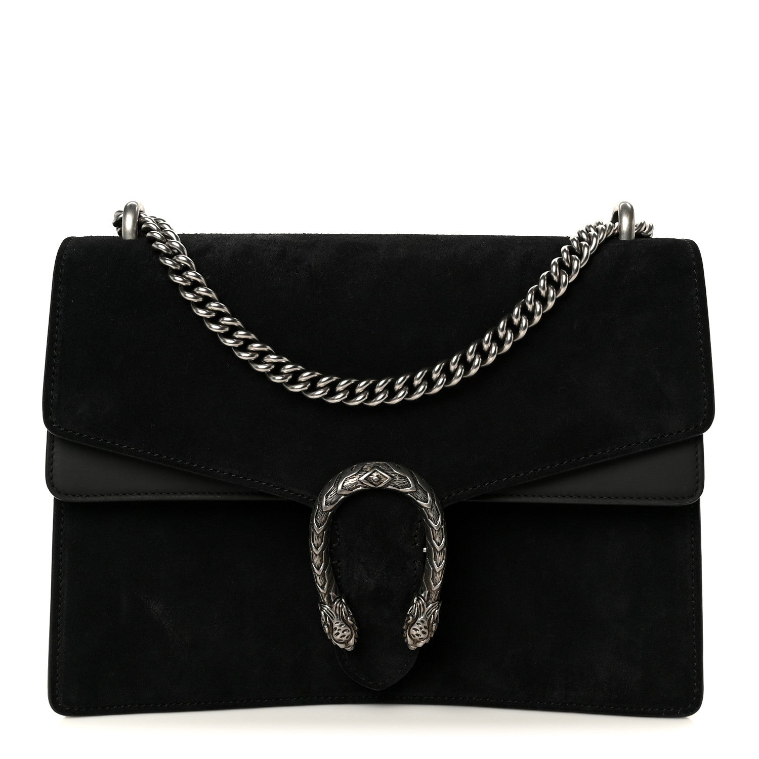 Gucci Suede Medium Dionysus Shoulder Bag Black 1 of 10