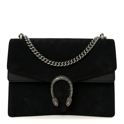 Gucci Suede Medium Dionysus Shoulder Bag Black 1 of 10