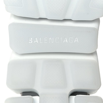 Balenciaga Ribbed Knit Womens Speed 2.0 Transparent Sole Sneakers 36 Baltic Grey White 6 of 9