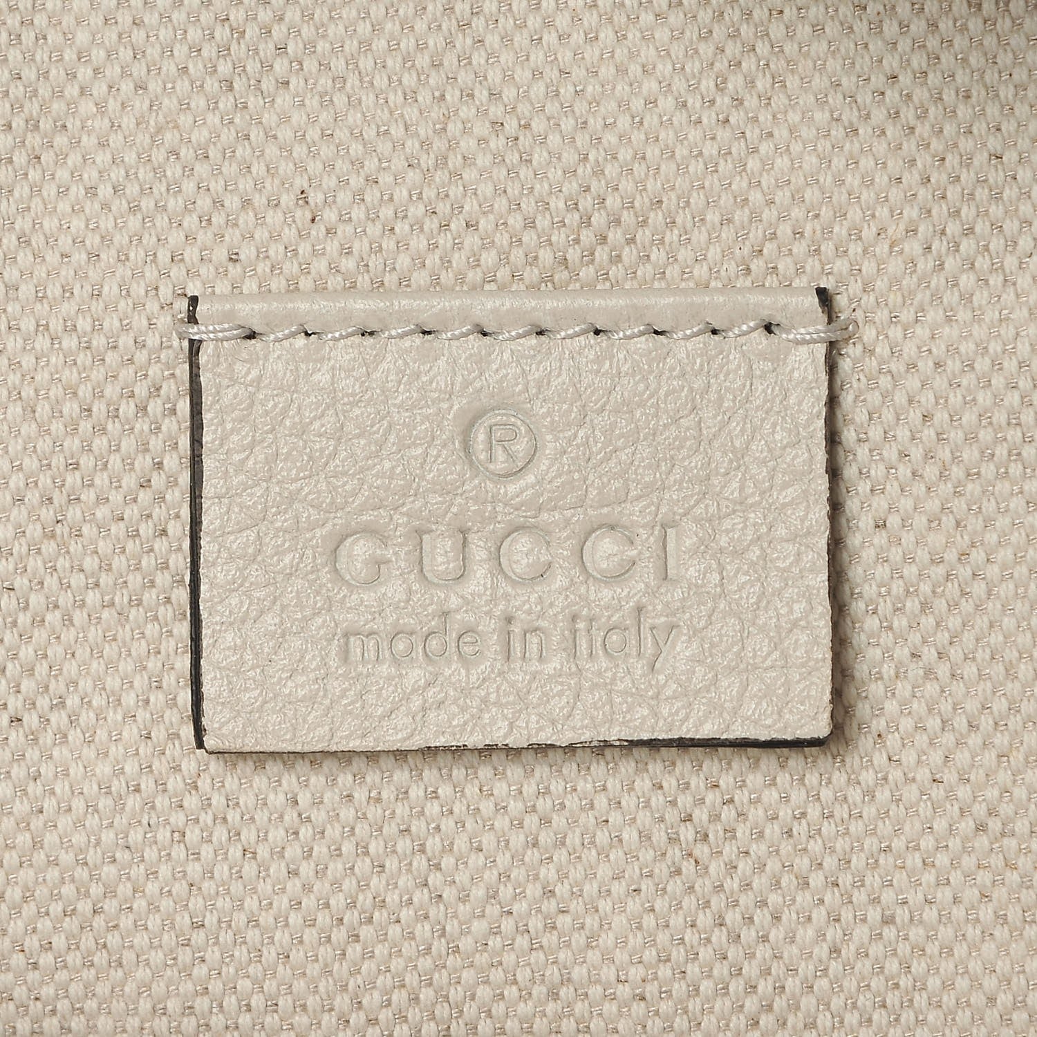 Gucci Grained Calfskin Logo Belt Bag White 6 of 8