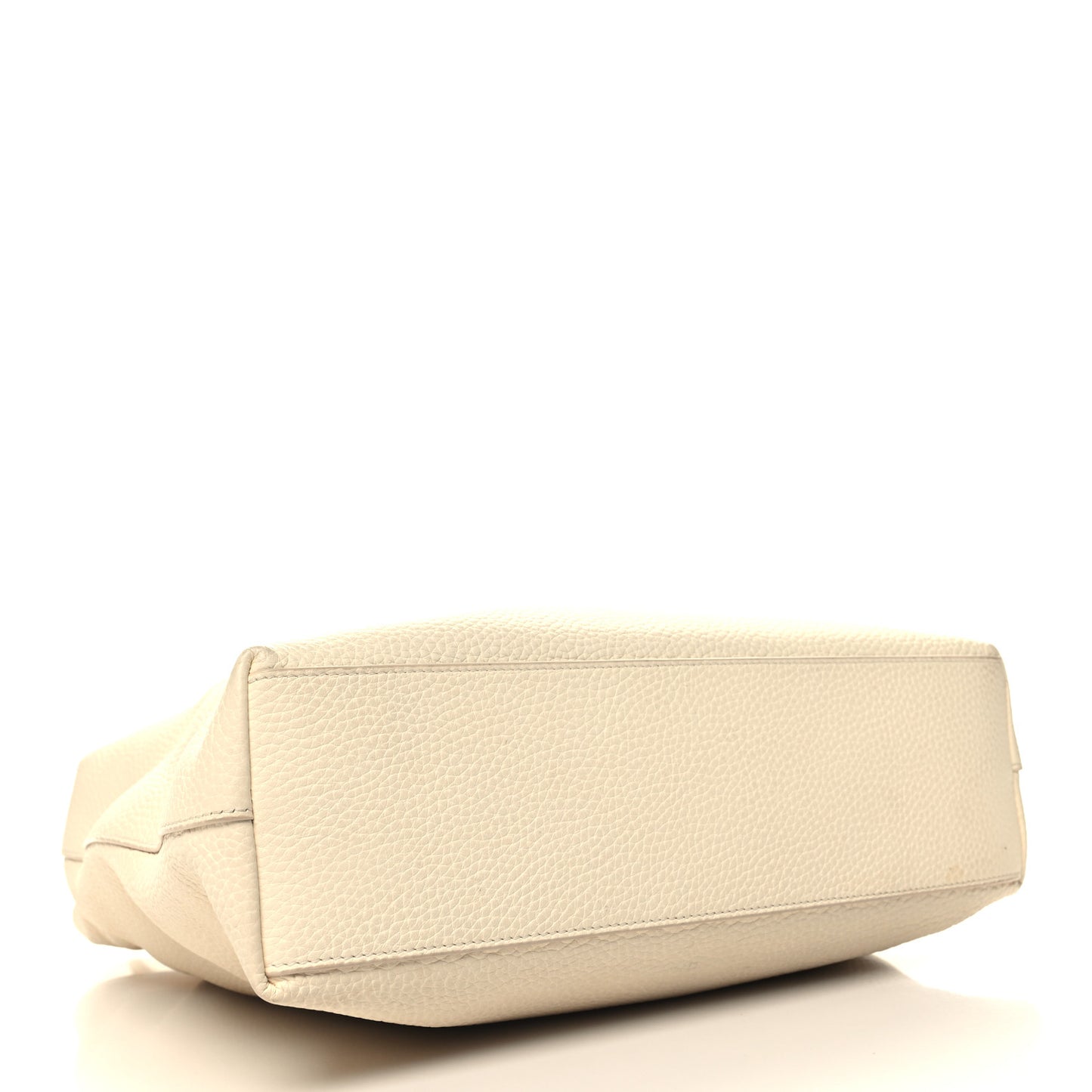 Grained Calfskin Medium Portfolio Tote Ivory