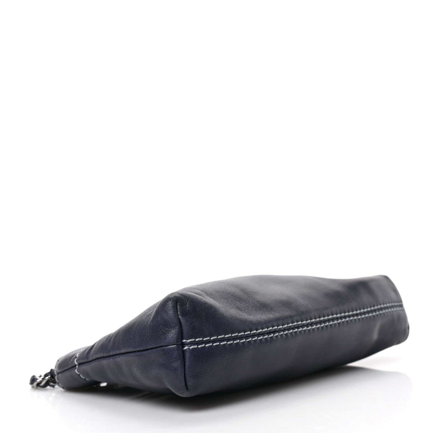 Chanel Lambskin Lax Pochette Navy 4 of 9