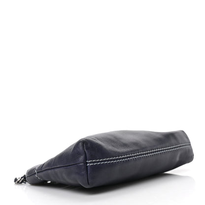 Chanel Lambskin Lax Pochette Navy 4 of 9