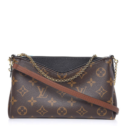 Louis Vuitton Monogram Pallas Clutch Black 1 of 9