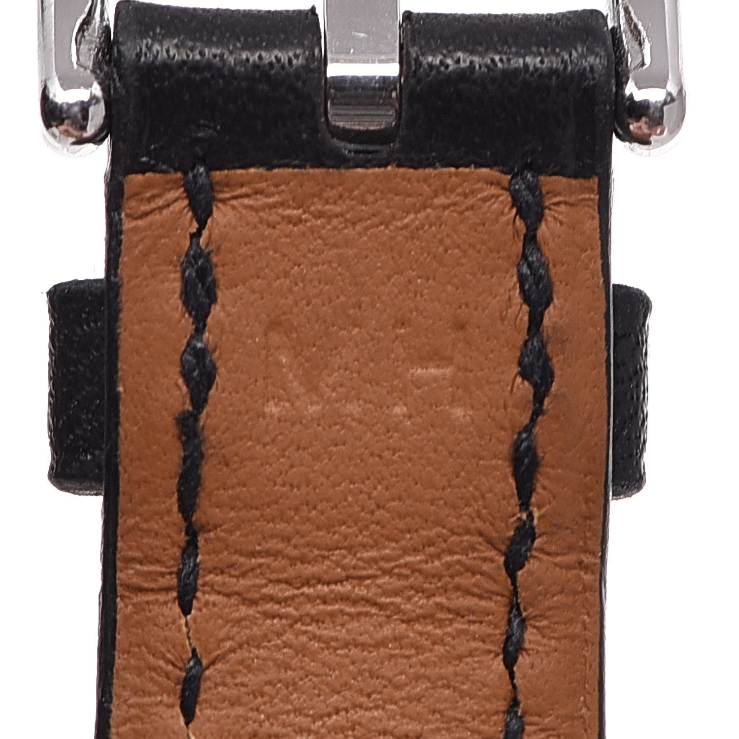 Hermes Stainless Steel Barenia Diamond Bezel Mother of Pearl 23mm Cape Cod Double Tour Quartz Watch Noir 9 of 10