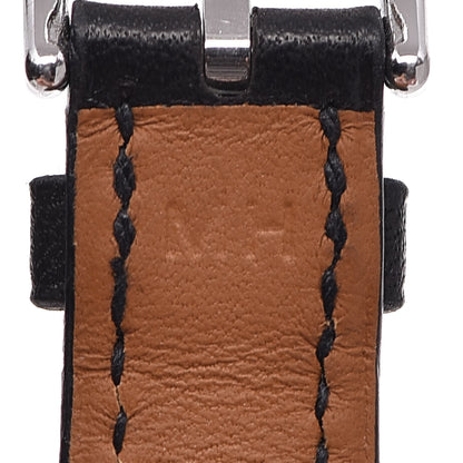 Hermes Stainless Steel Barenia Diamond Bezel Mother of Pearl 23mm Cape Cod Double Tour Quartz Watch Noir 9 of 10
