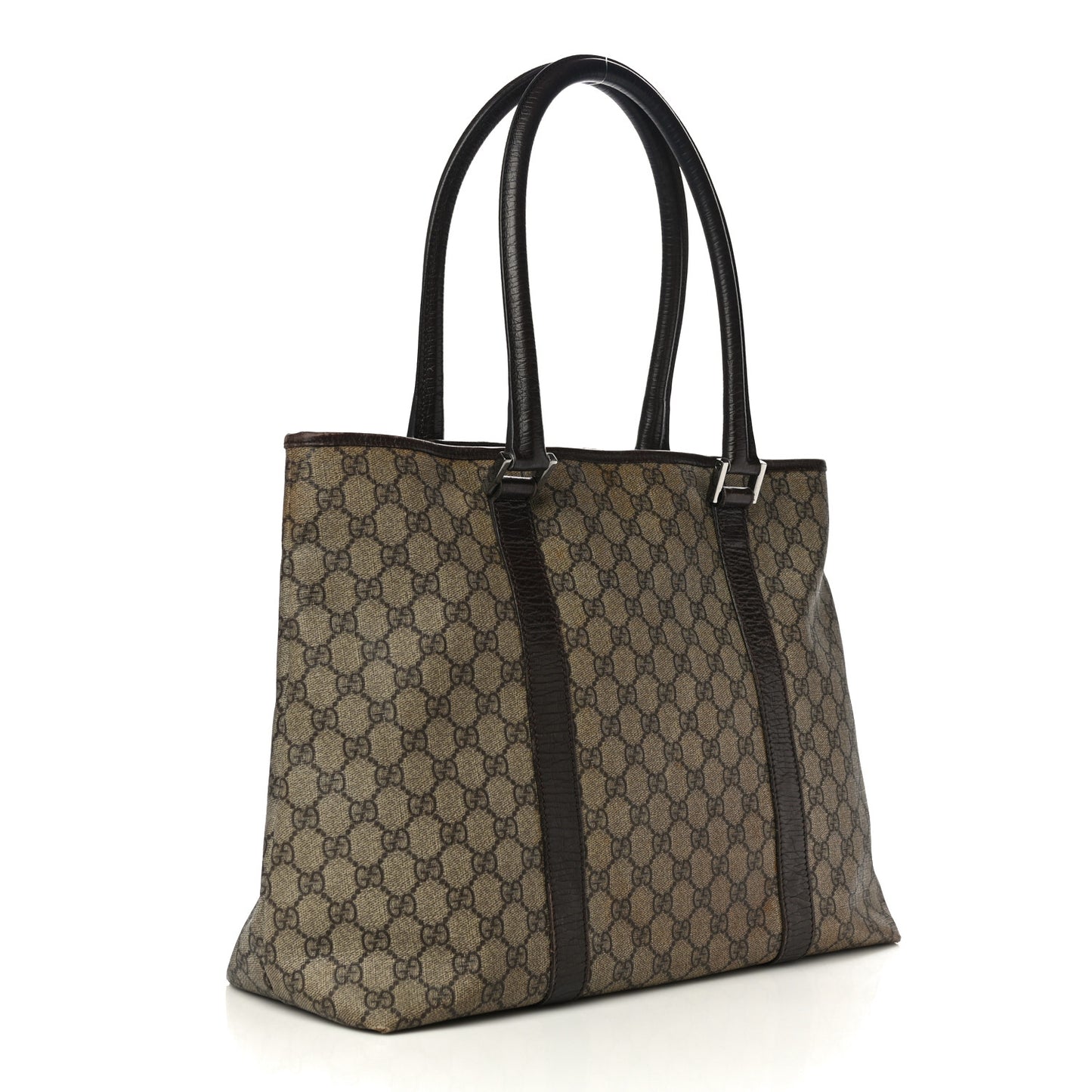 GG Plus Monogram Medium Joy Tote Dark Brown