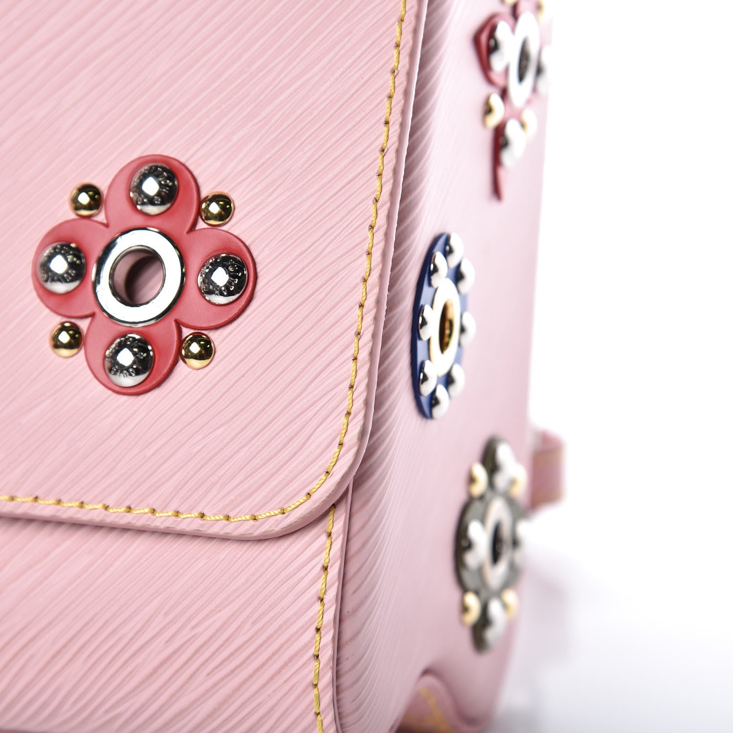 Louis Vuitton Epi Mechanical Flowers Twist Shoulder Bag MM Rose Ballerine 10 of 12