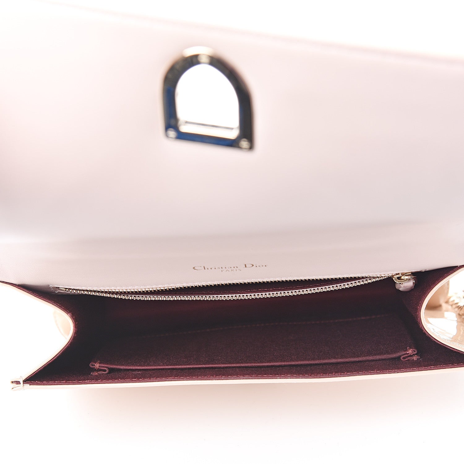 Christian Dior Patent Calfskin Medium Diorama Flap Bag Beige 5 of 12