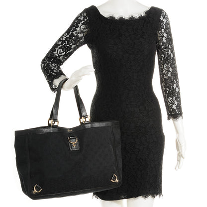 Gucci Monogram Large Abbey Tote Black 2 of 8