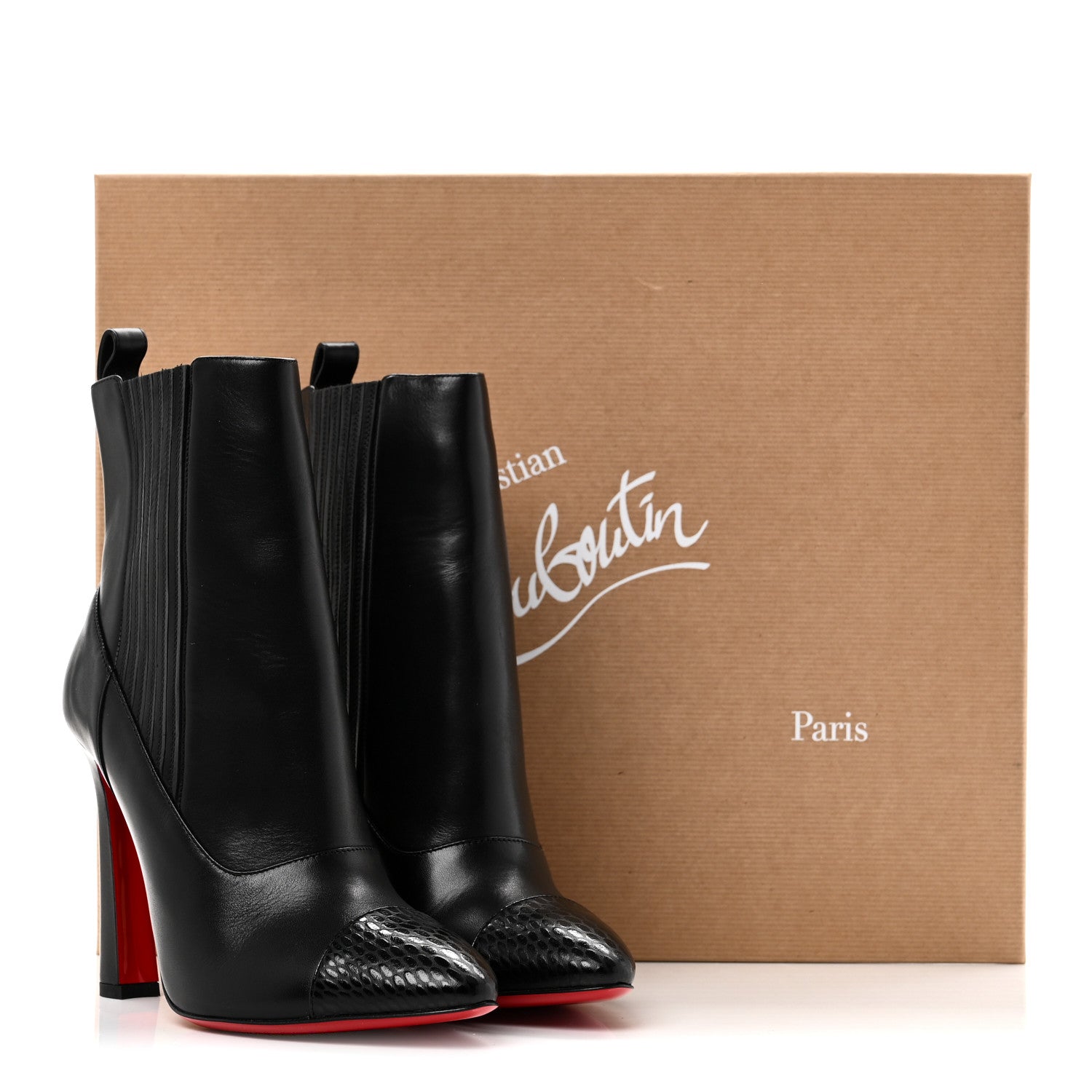 Christian Louboutin Calfskin Shine Me In The 90s 85 Ankle Boots 38 Black 10 of 10