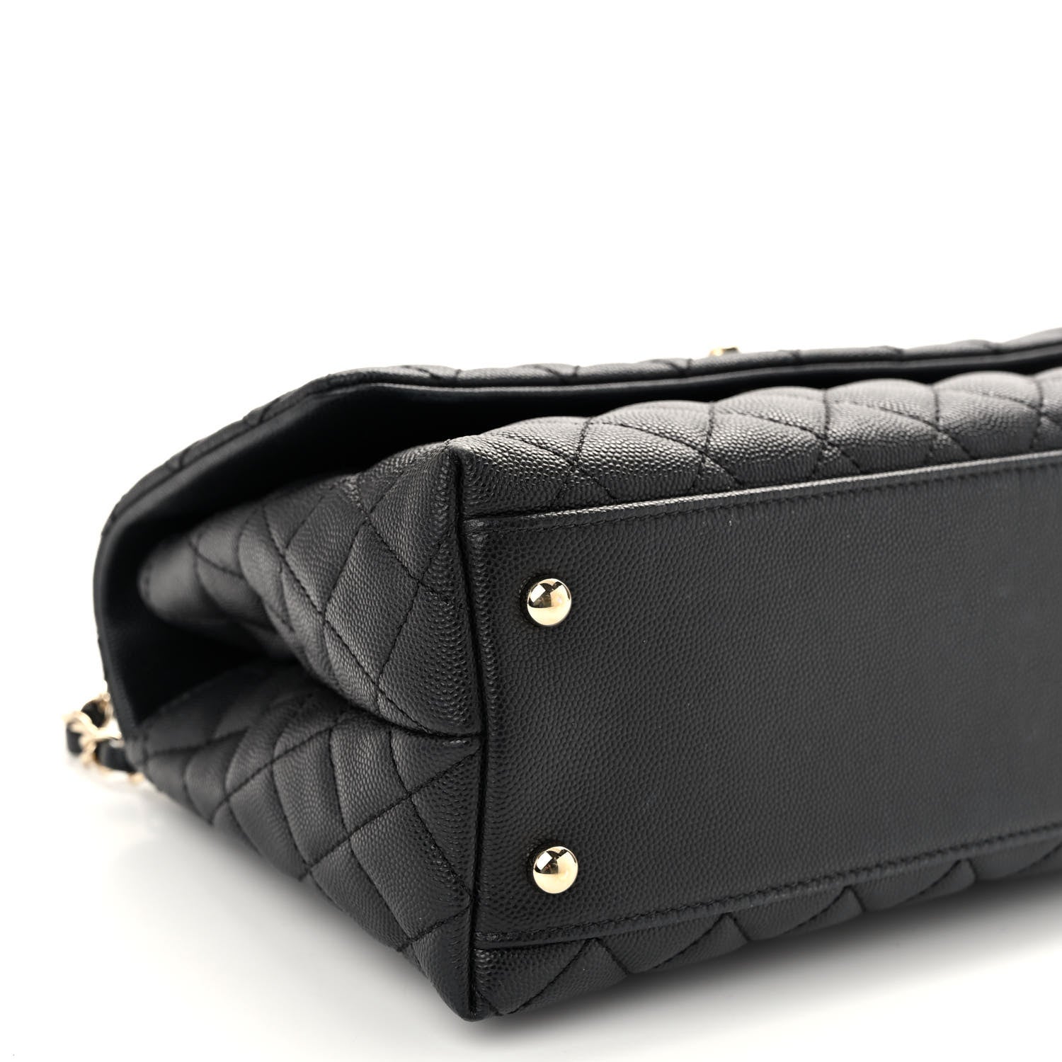 Chanel Caviar Quilted Small Coco Handle Flap Black 9 of 10