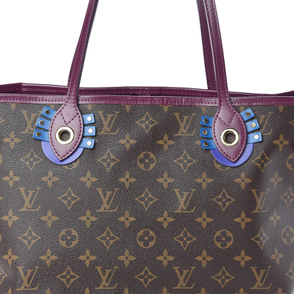 Louis Vuitton Monogram Totem Neverfull MM Magenta 8 of 12