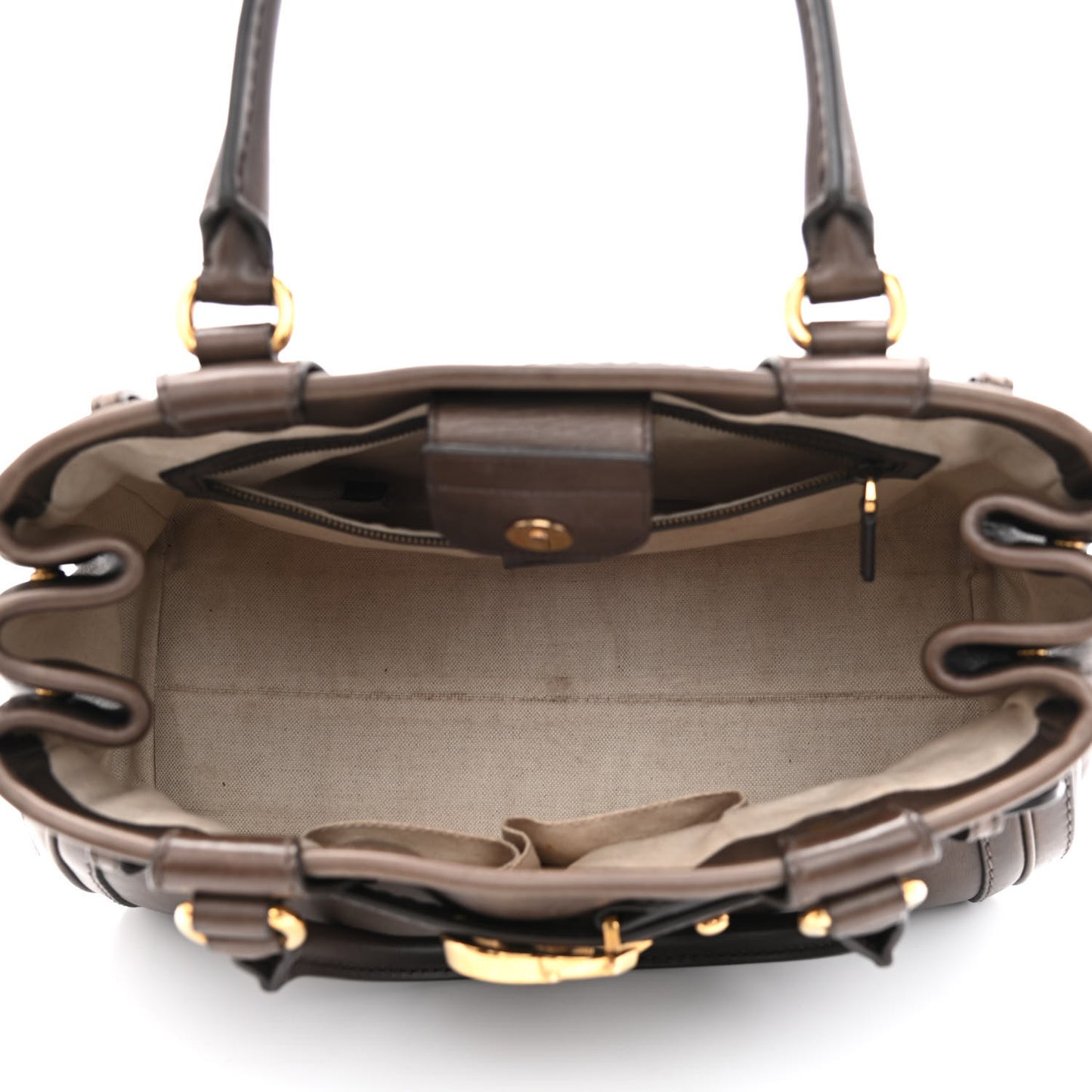 Calfskin Medium GG Running Tote Brown