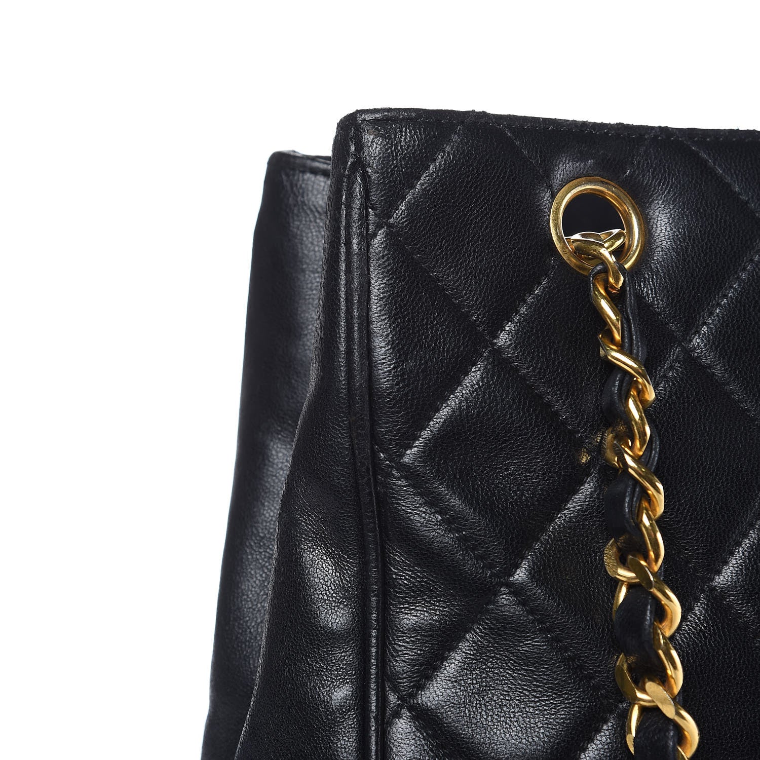 Chanel Lambskin Shopping Tote Black 11 of 21