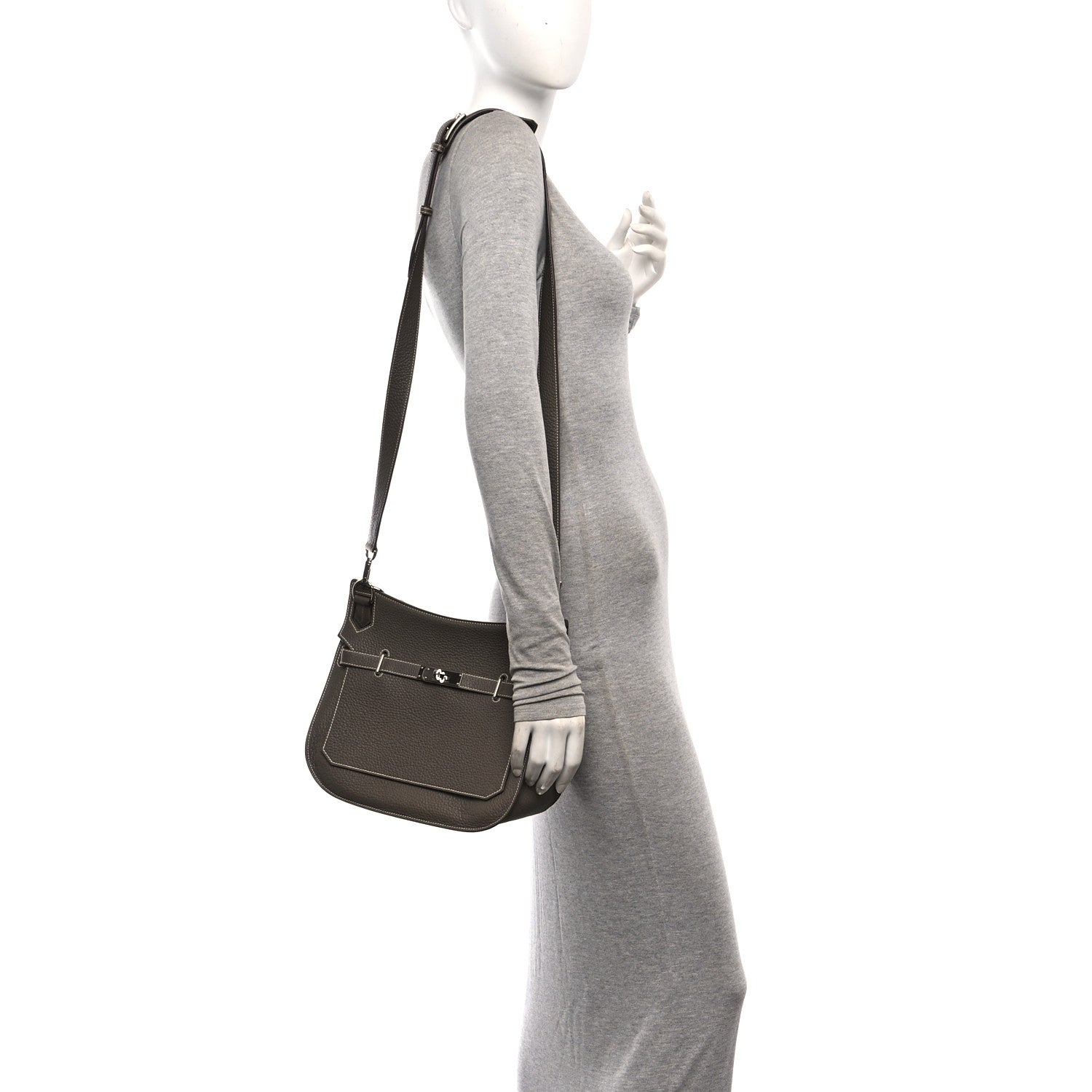 Hermes Taurillon Clemence Jypsiere 28 Etoupe 2 of 10