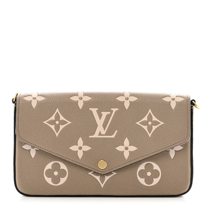 Louis Vuitton Empreinte Monogram Giant Felicie Pochette Tourterelle Creme 1 of 12