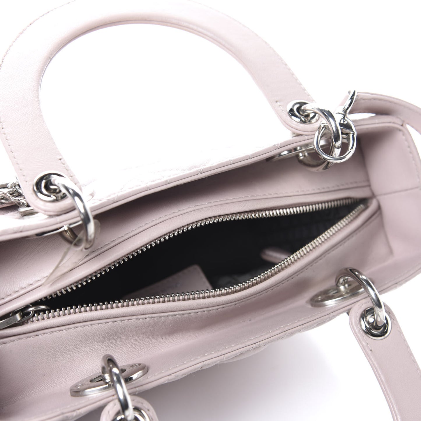 Lambskin Cannage Medium Lady Dior Light Pink