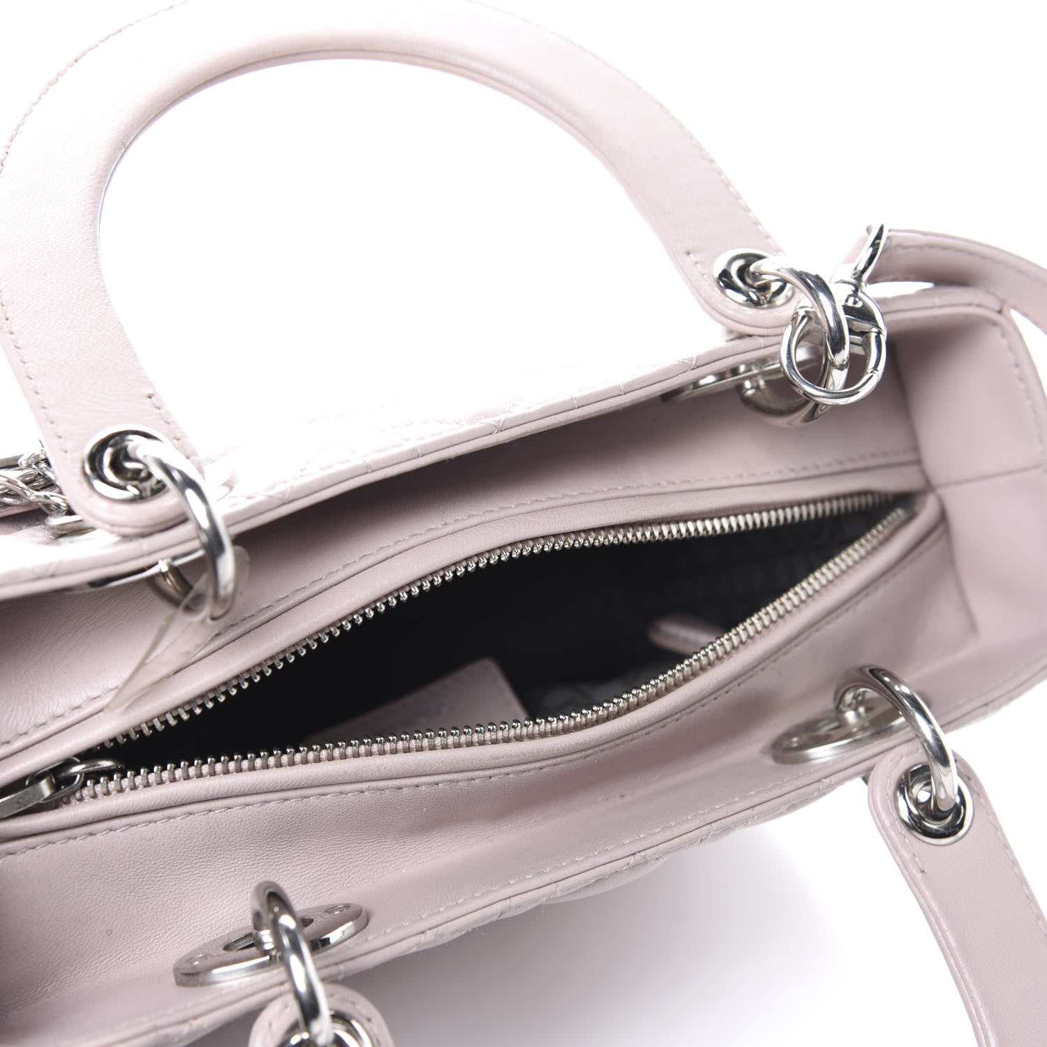 Christian Dior Lambskin Cannage Medium Lady Dior Light Pink 5 of 11