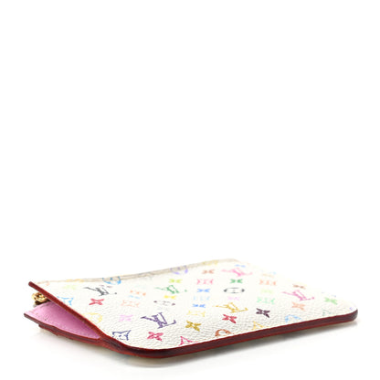 Louis Vuitton Monogram Multicolor Key Pouch White Litchi 4 of 9