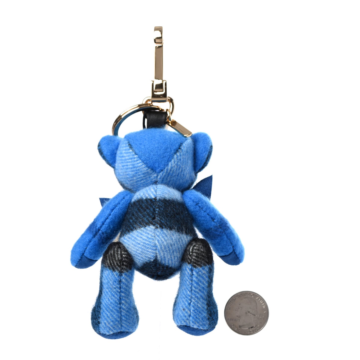 Cashmere Check Thomas Bear Charm Cornflower Blue