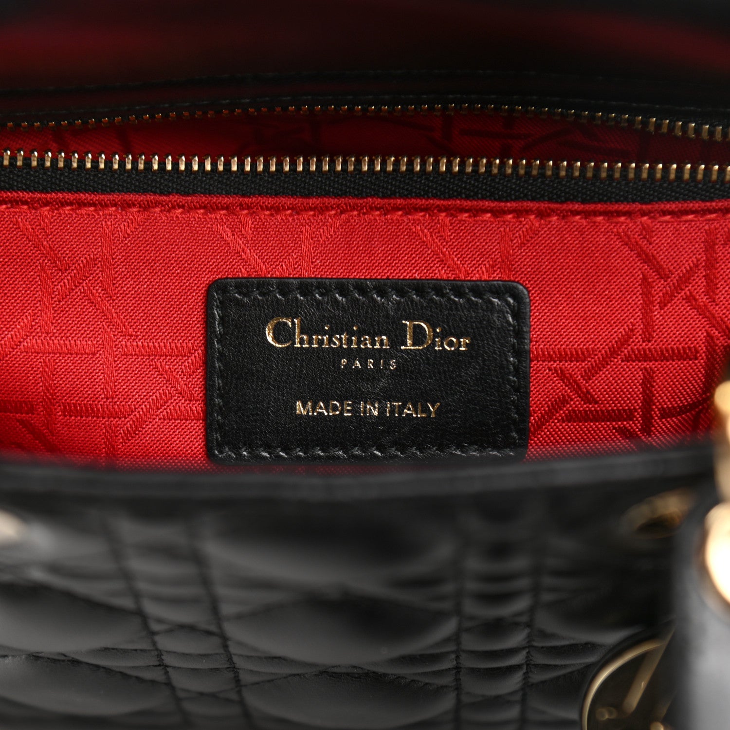 Christian Dior Lambskin Cannage Small My ABCDior Lady Dior Black 6 of 11