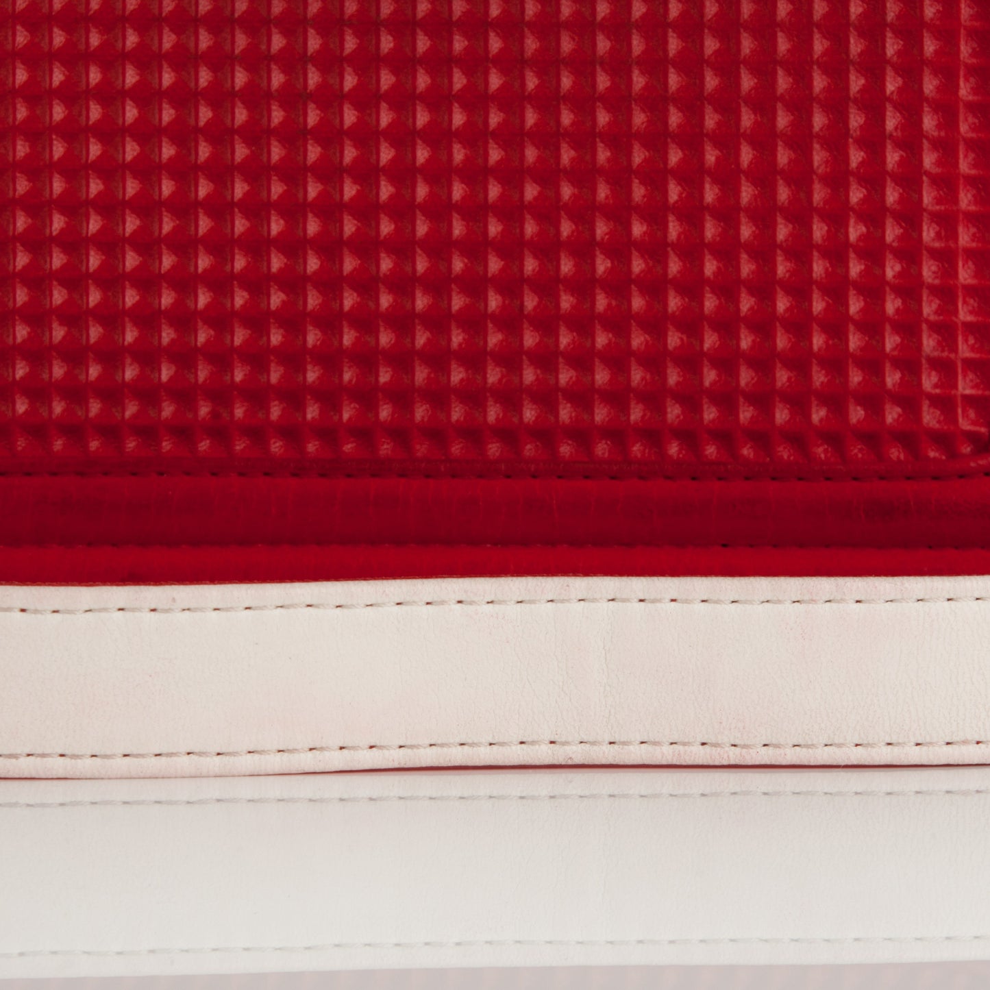 Lambskin Embossed Small Cube Boy Flap Red