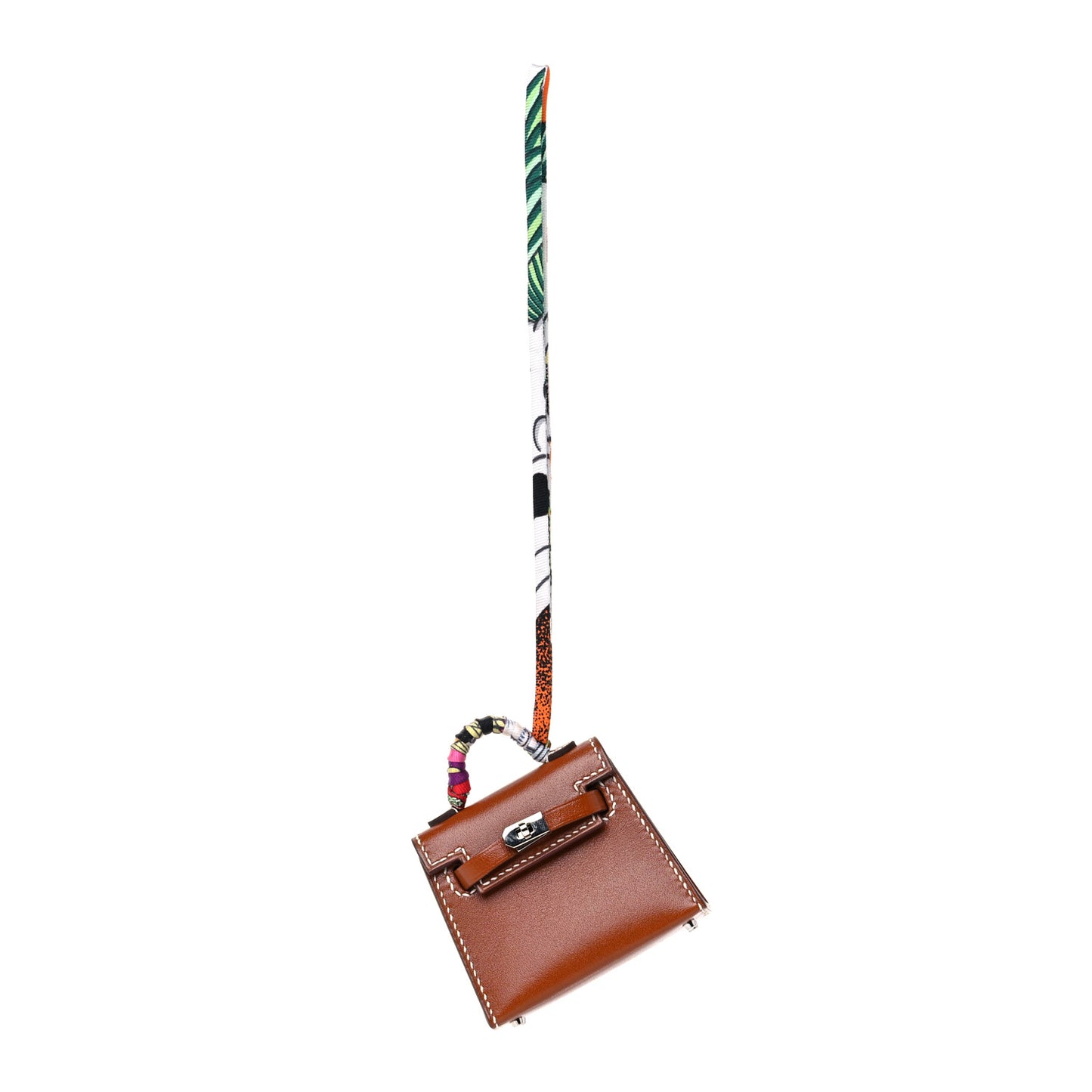 Barenia Mini Kelly Twilly Bag Charm Fauve