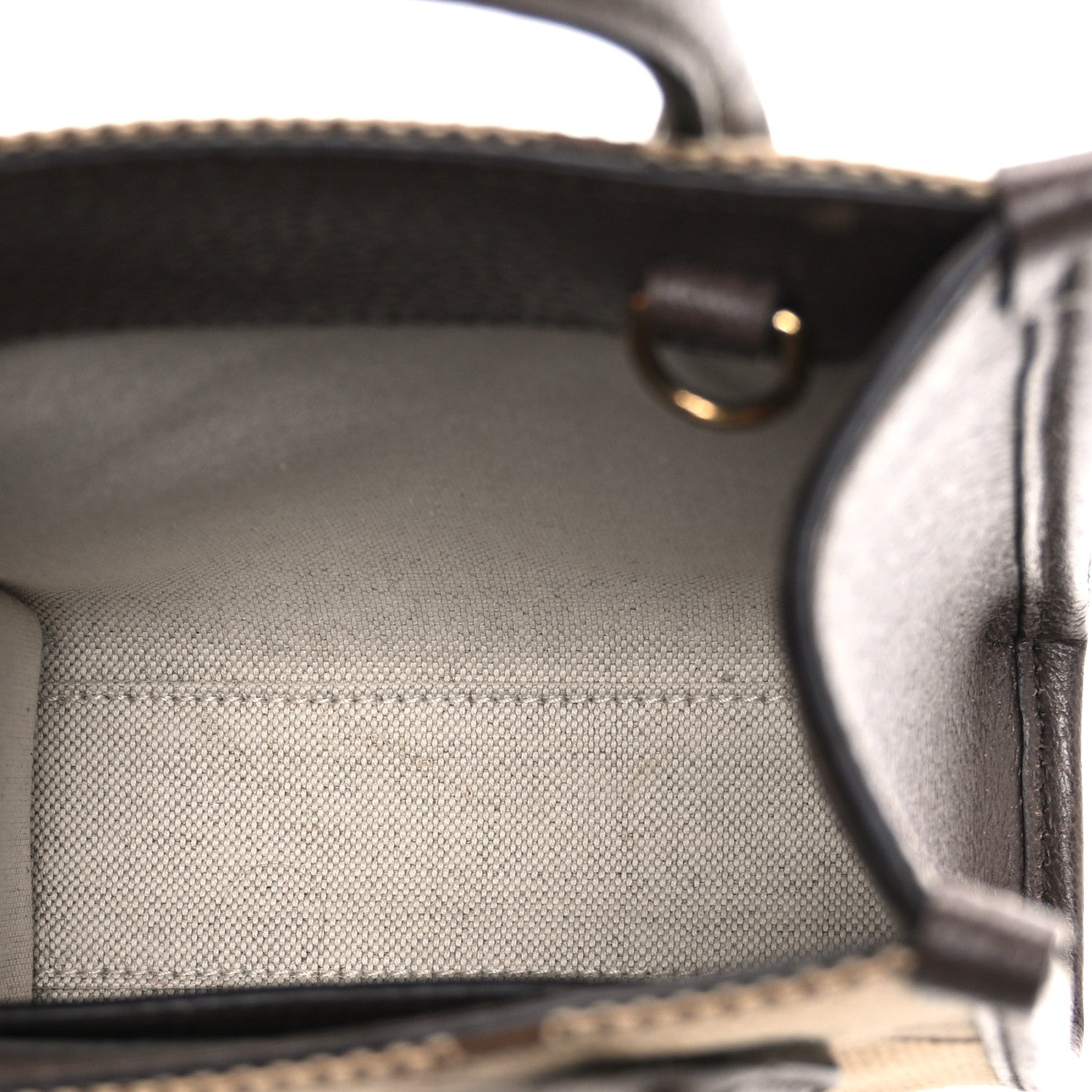 Gucci Monogram Jumbo GG Textured Dollar Calfskin Web Mini Vertical Tote Camel Ebony New Acero 5 of 10