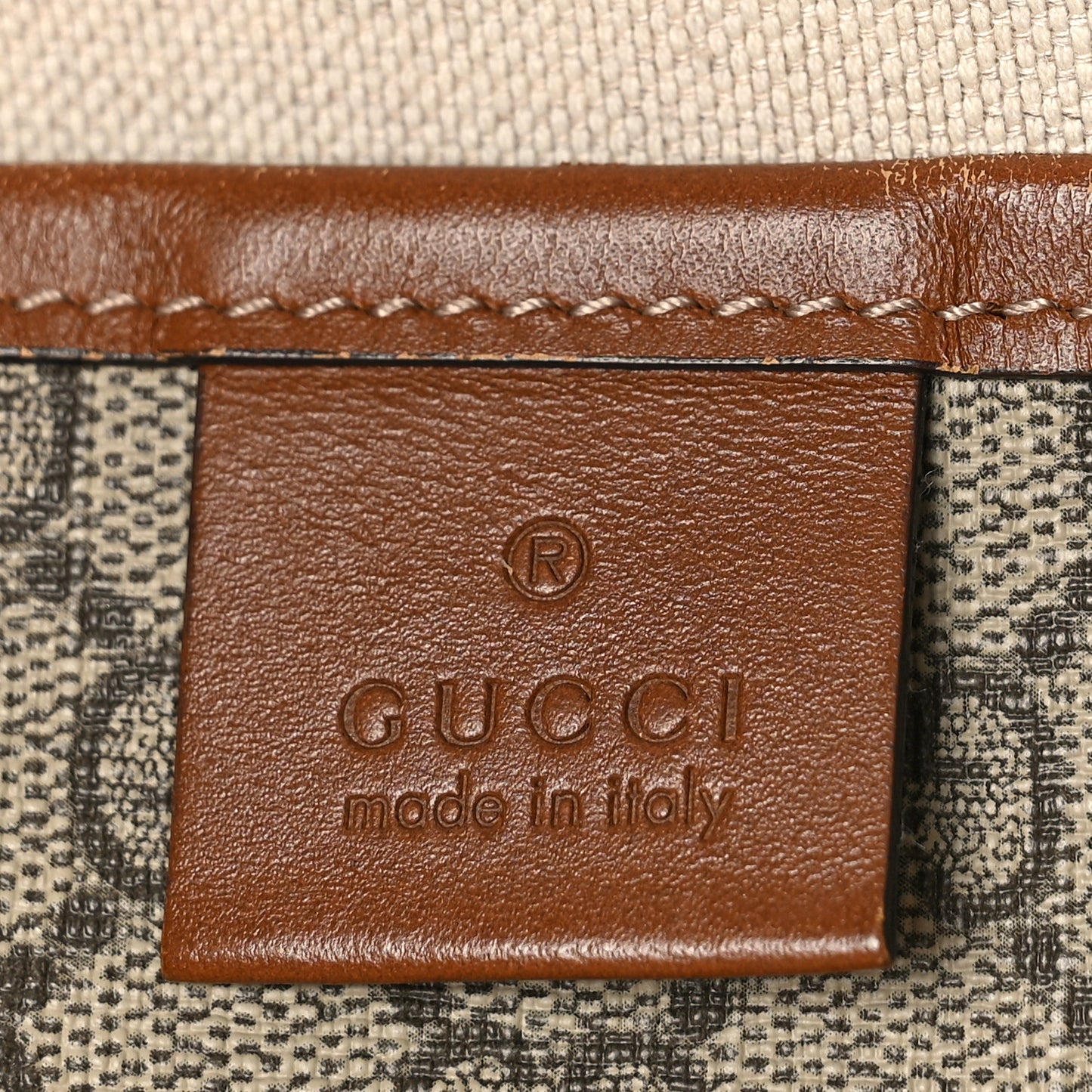 GG Plus Monogram Medium Signature Web Loop Tote Brown