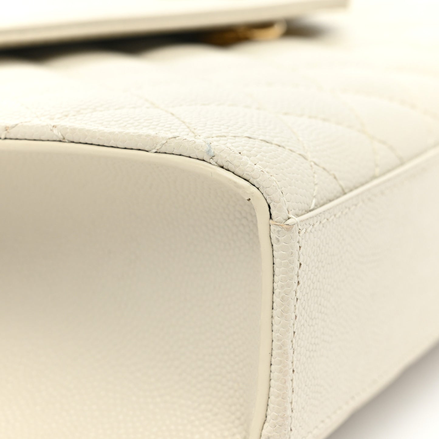 Grain De Poudre Textured Mixed Matelasse Medium Triquilt Monogram Satchel Crema Soft