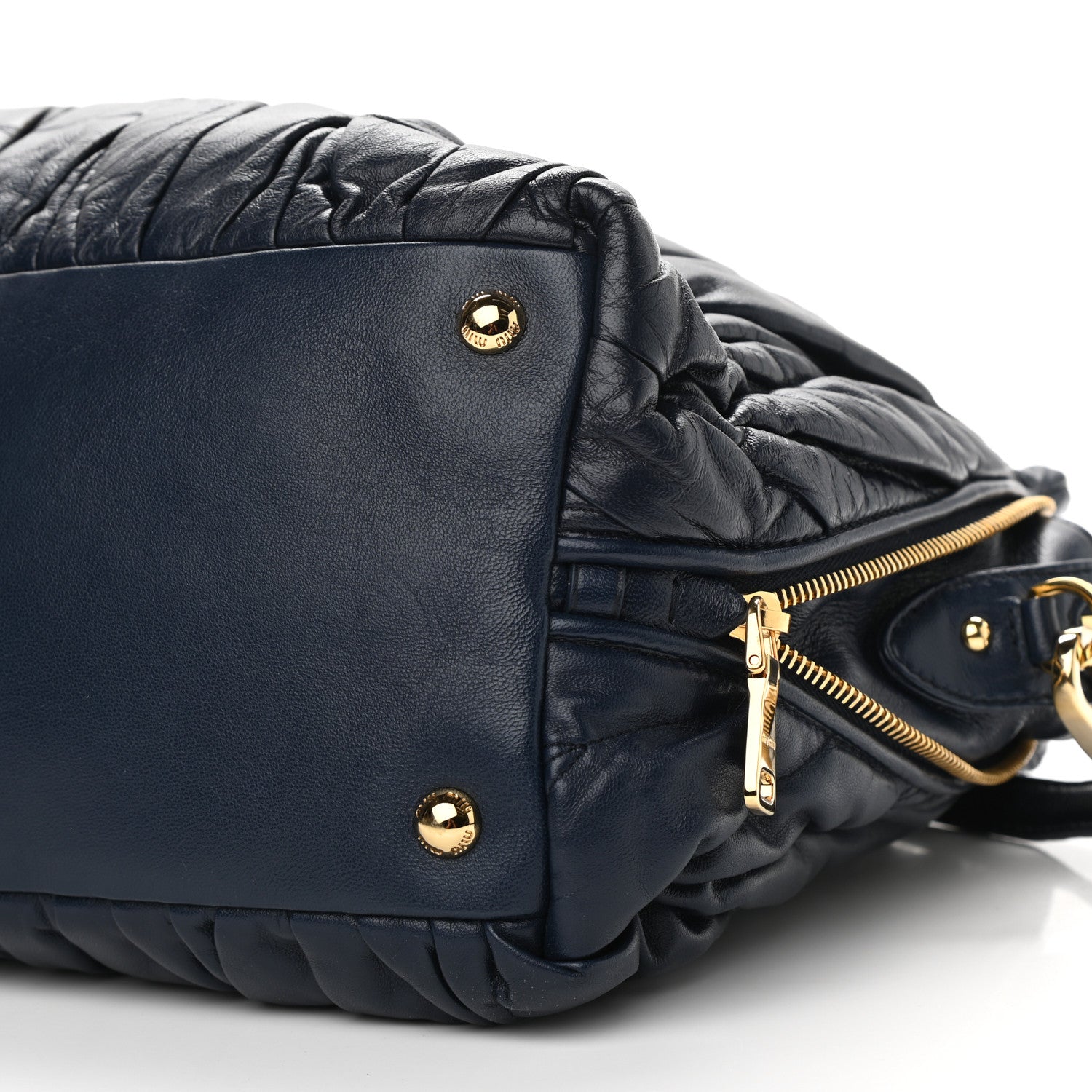 Miu Miu Nappa Matelasse Bauletto Top Handle Bleuette 9 of 9