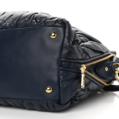 Miu Miu Nappa Matelasse Bauletto Top Handle Bleuette 9 of 9