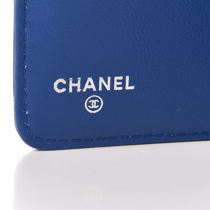 Chanel Patent Quilted Zipped Pocket Wallet Blue 7 of 15