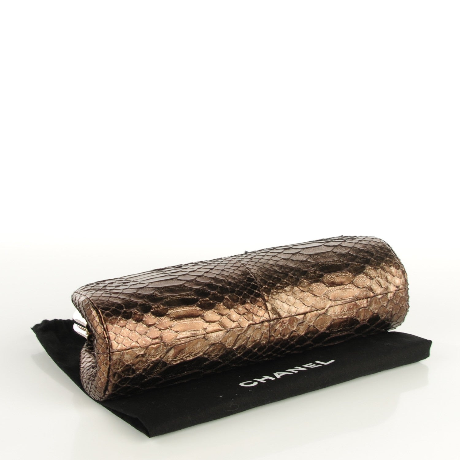 Chanel Metallic Python Timeless Clutch Bronze 4 of 7