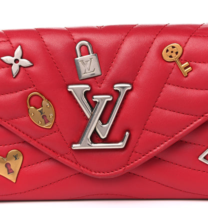 Louis Vuitton Calfskin Love Lock New Wave Long Wallet Red 13 of 14