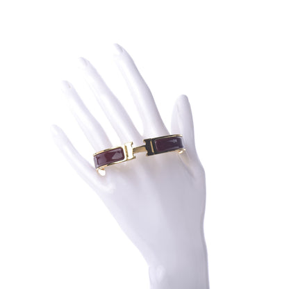 Hermes Enamel Narrow Clic Clac H Bracelet GM Bourgogne 2 of 7