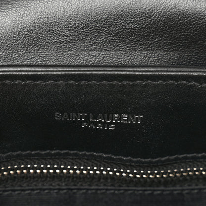 Saint Laurent Calfskin Y Quilted Monogram Toy Loulou Crossbody Bag Black 8 of 10
