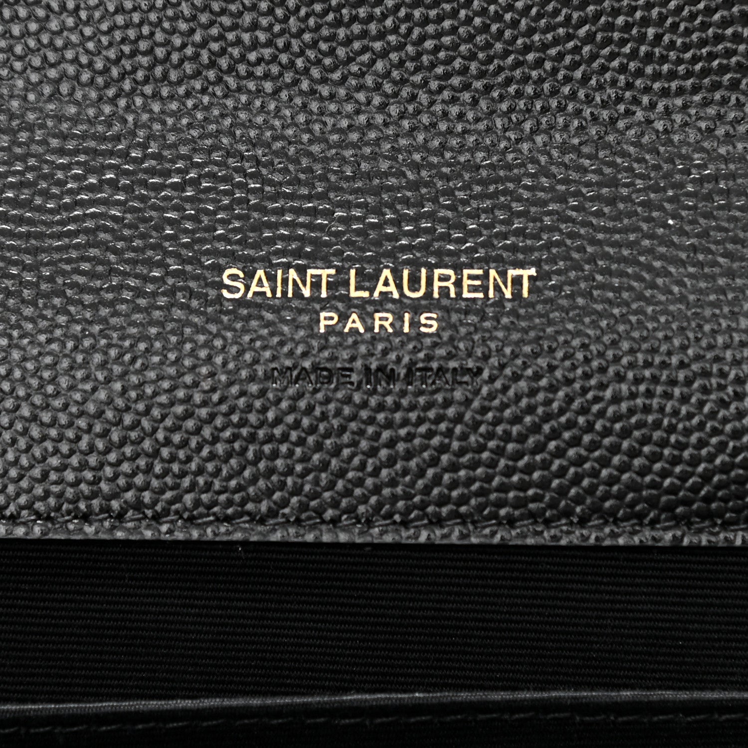 Saint Laurent Grain De Poudre Textured Mixed Matelasse Triquilt Monogram Clutch Black 6 of 10