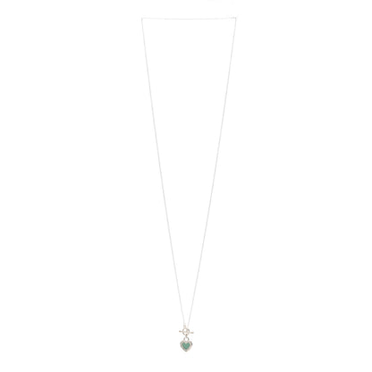 Tiffany Sterling Silver Enamel Return to Tiffany Love Heart Necklace Blue 3 of 4