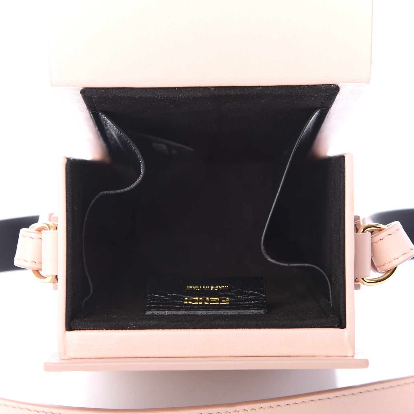 Vitello Fluffy Logo Vertical Box Rosa Quarzo Black