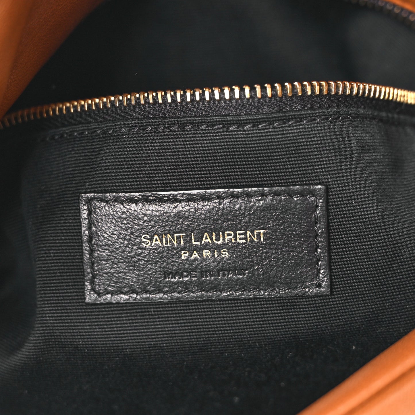 Lambskin Quilted Small Loulou Puffer Monogram Chain Satchel Dark Honey