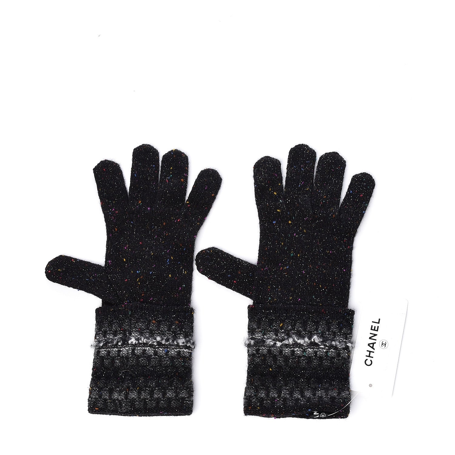 Chanel Cashmere Viscose Gloves Black 2 of 5