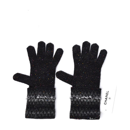 Chanel Cashmere Viscose Gloves Black 2 of 5